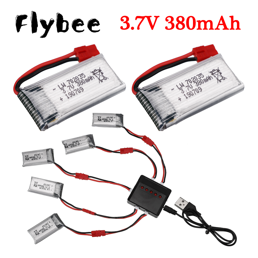 Drone Battery Lipo - Batteria Lipo 3.7V 380mAh con caricabatterie