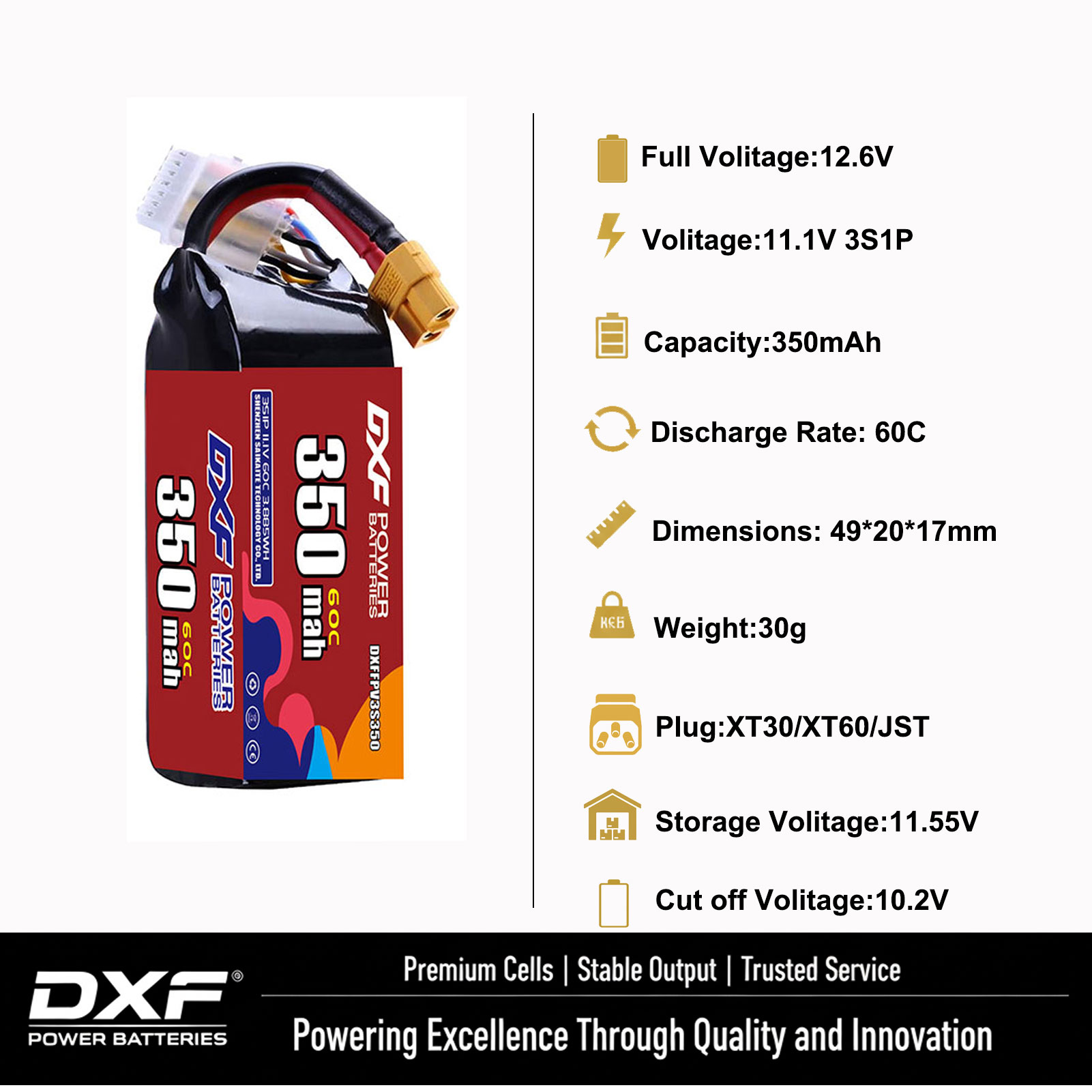 Batteria DXF Lipo 3S 11.4V 170 - Drone Battery 3S recensione e prezzo