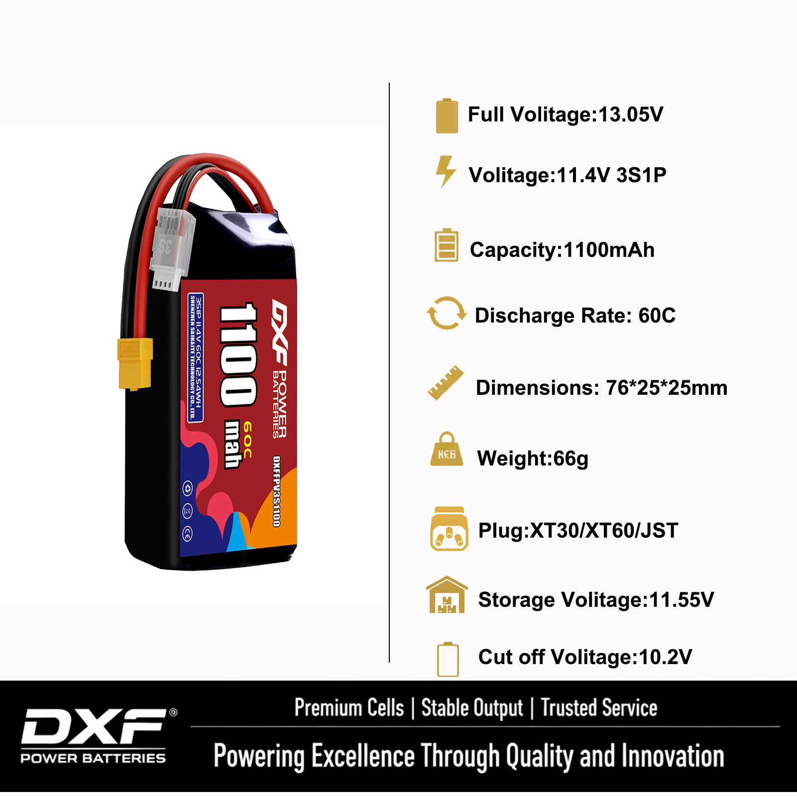 Batteria DXF Lipo 3S 11.4V 170 - Drone Battery 3S recensione e prezzo