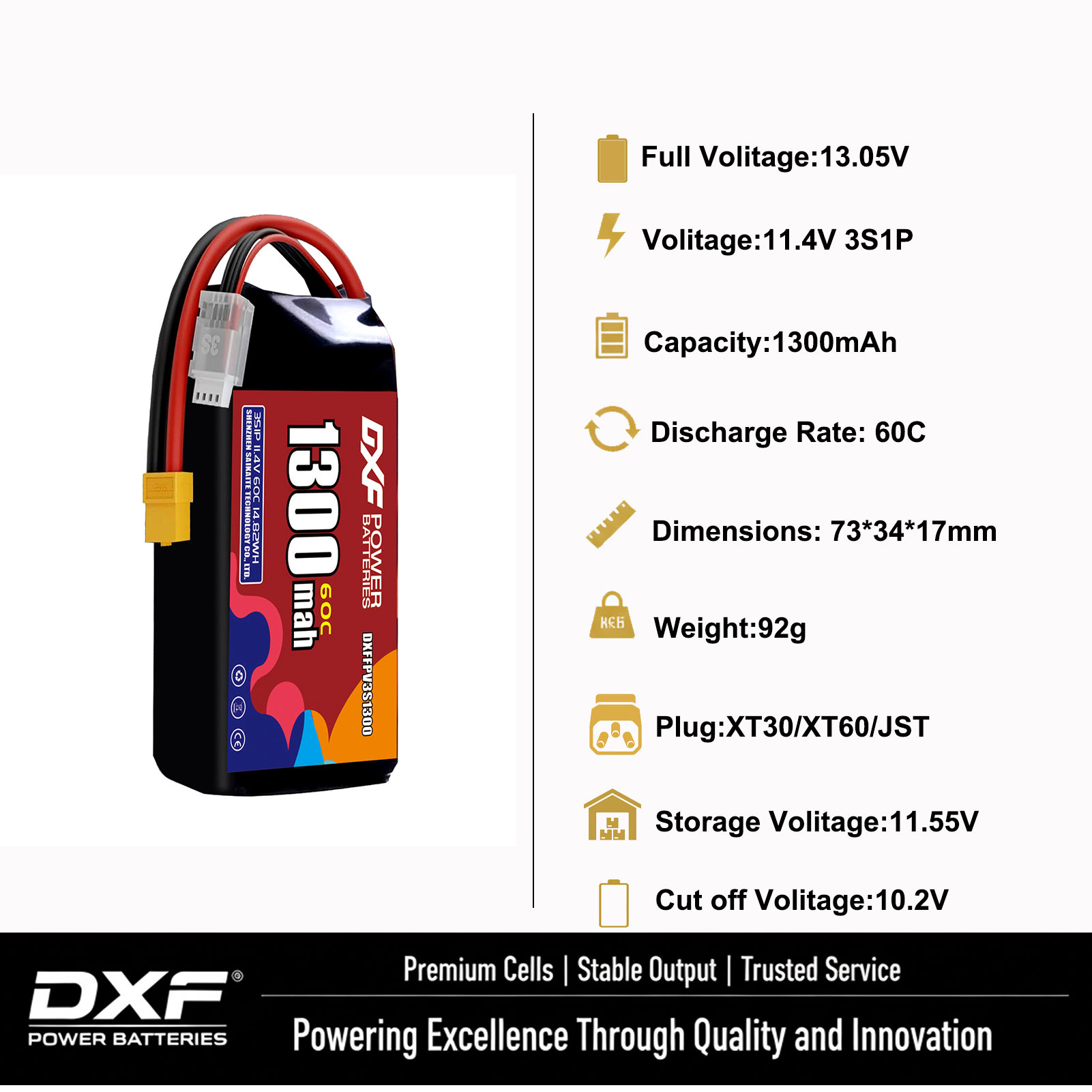 Batteria DXF Lipo 3S 11.4V 170 - Drone Battery 3S recensione e prezzo
